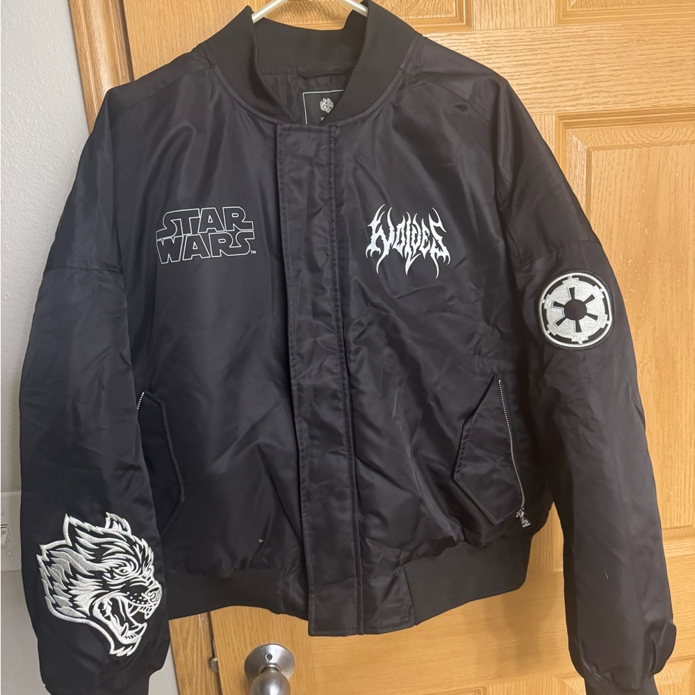 Darc Sport Black Bomber Jacket with White Accents